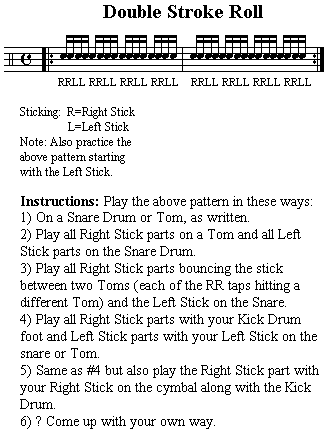 Double Stroke Roll Exercise