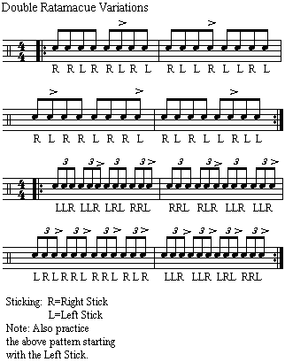 Double Ratamacue Variations